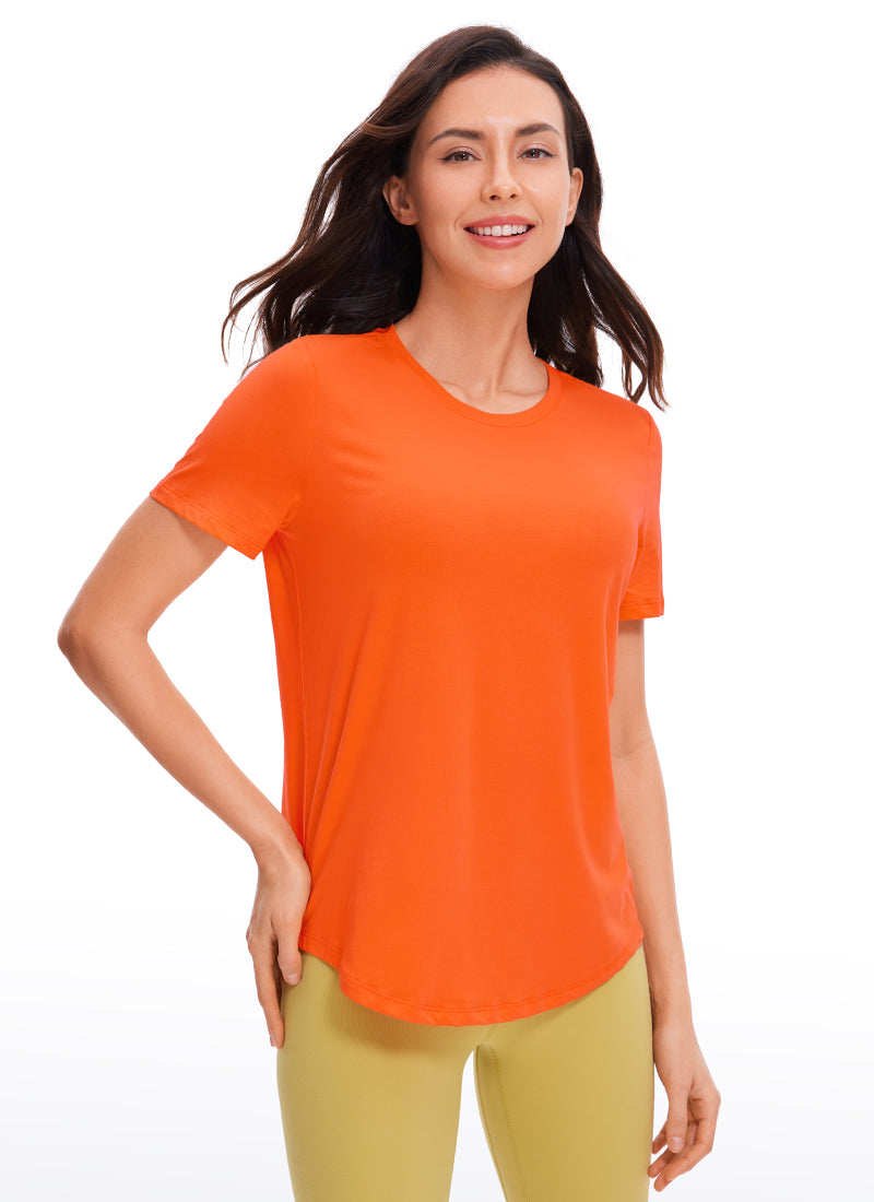 Pima Cotton Short Sleeves Round Neck