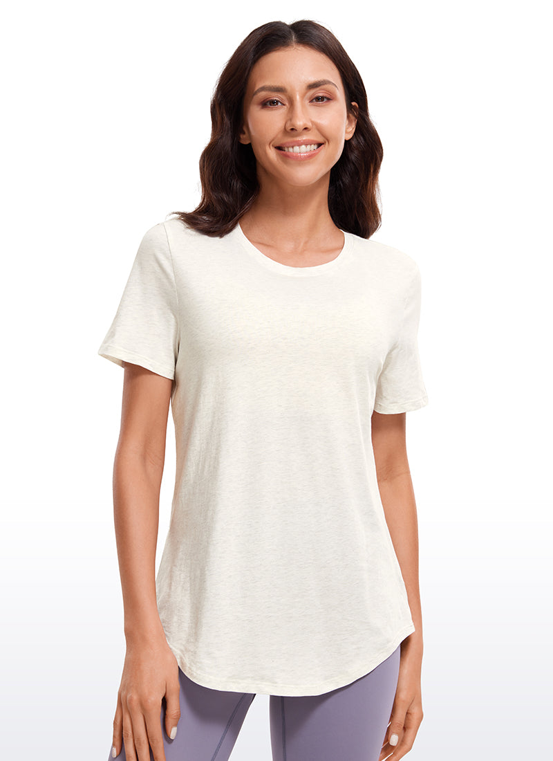 Pima Cotton Short Sleeves Round Neck