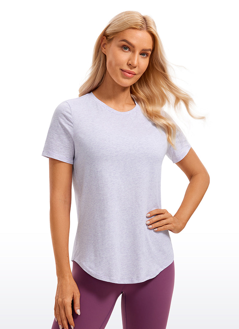 Pima Cotton Short Sleeves Round Neck