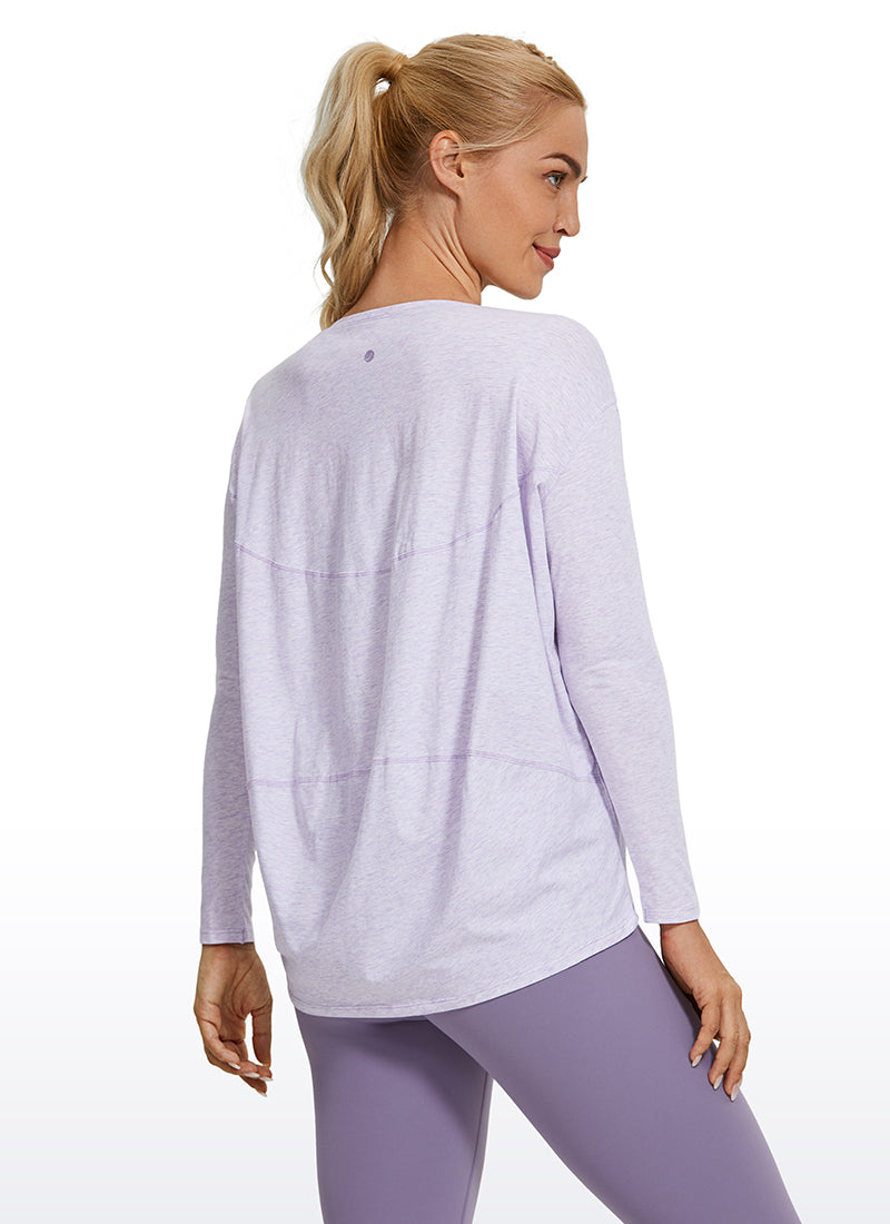 Pima Cotton Boat Neck Long Sleeve