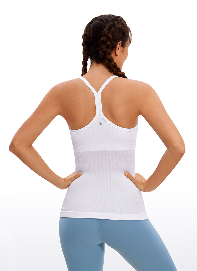 Speedy Seamless Built-in Bra Tank Y-back - Pure Color