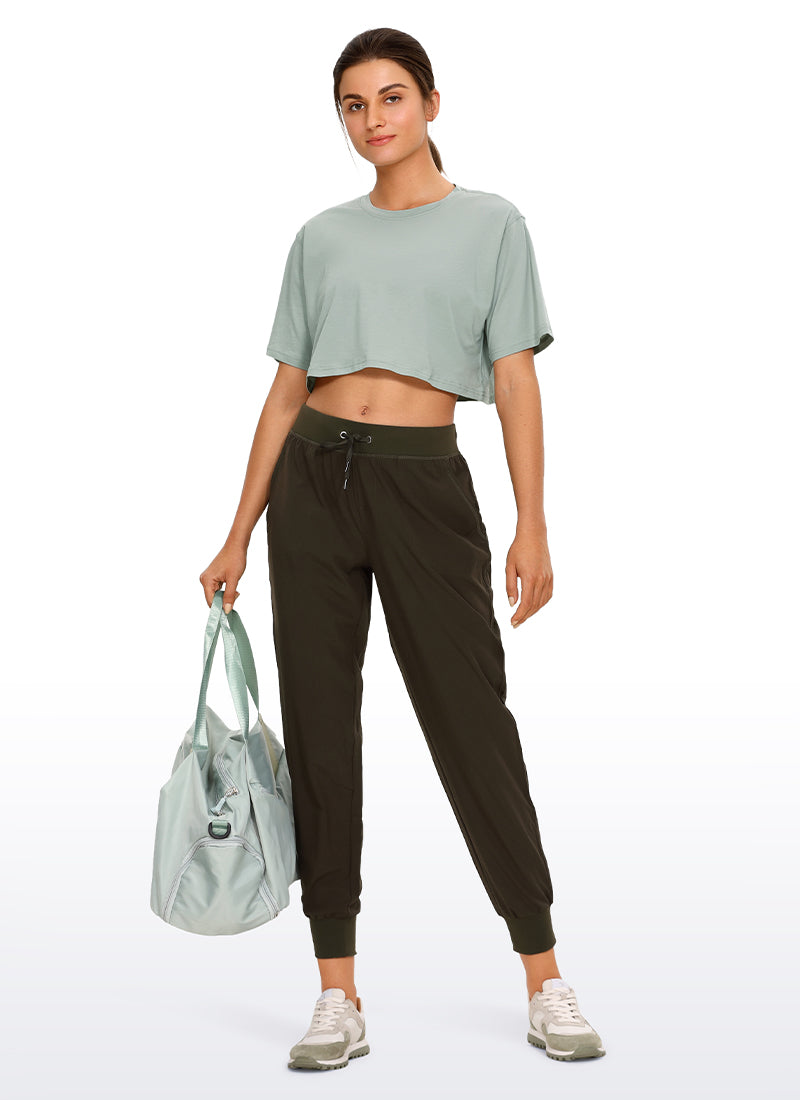 Pima Cotton Short Sleeves Cropped