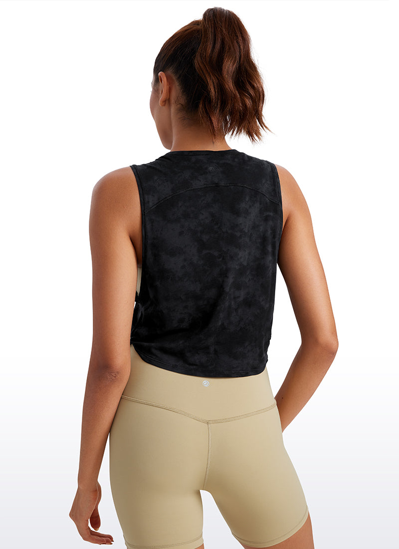 Pima Cotton Crop Tank Deep Armhole