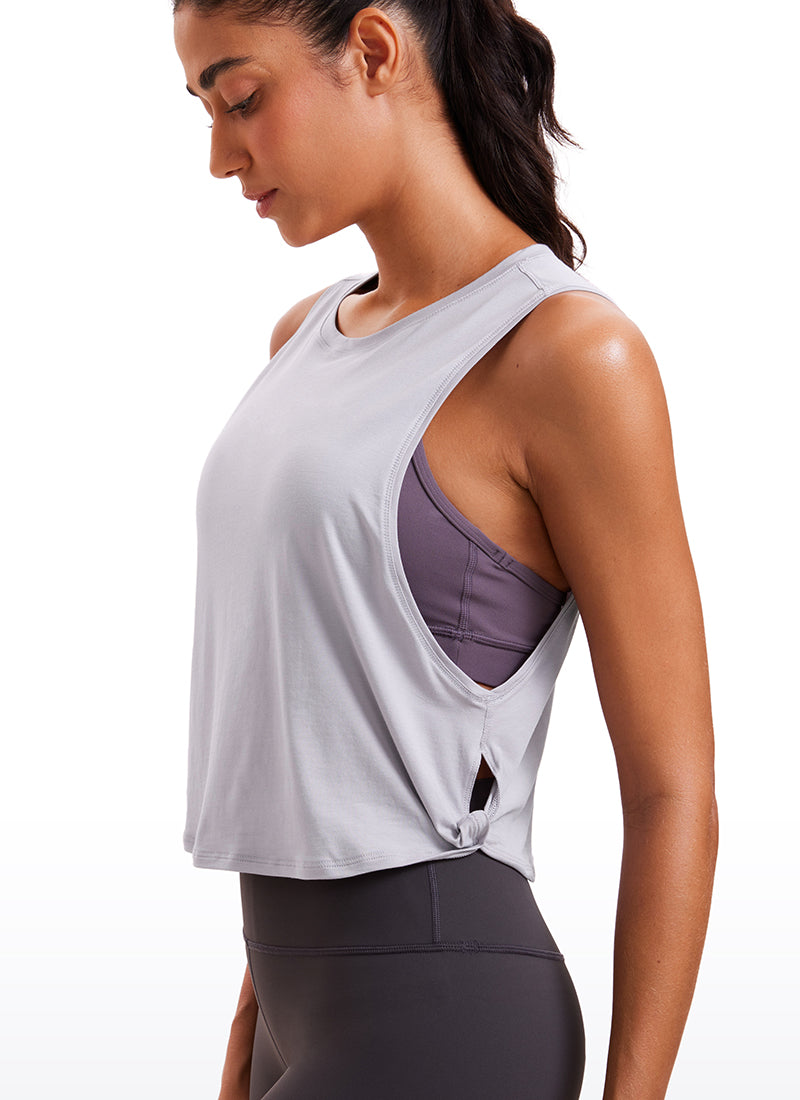 Pima Cotton Crop-Tank Big Armhole