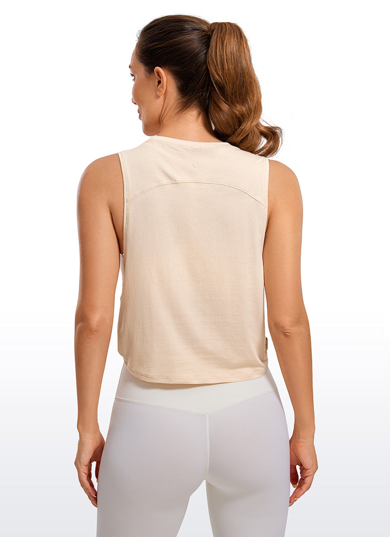 Pima Cotton Crop-Tank Big Armhole