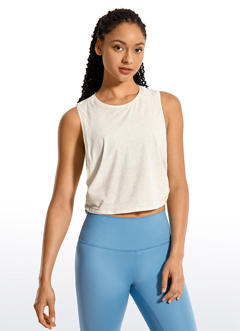 Pima Cotton Crop Tank Deep Armhole