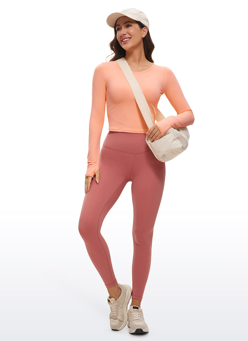 Brushed Thumbhole Cropped Long Sleeve