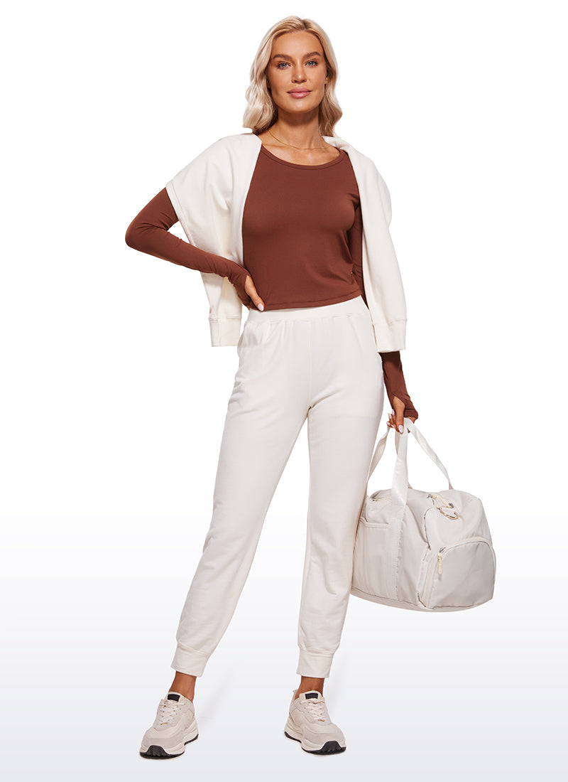 Brushed Thumbhole Cropped Long Sleeve