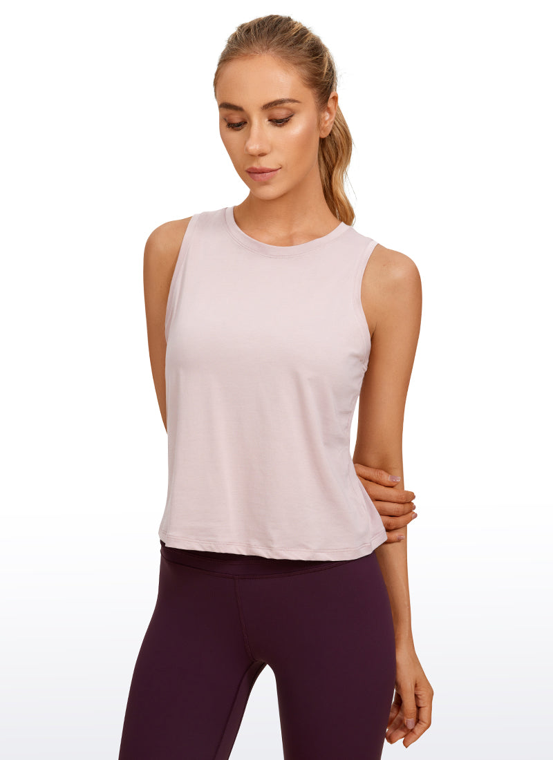 Pima Cotton Crop Round Neck Tank
