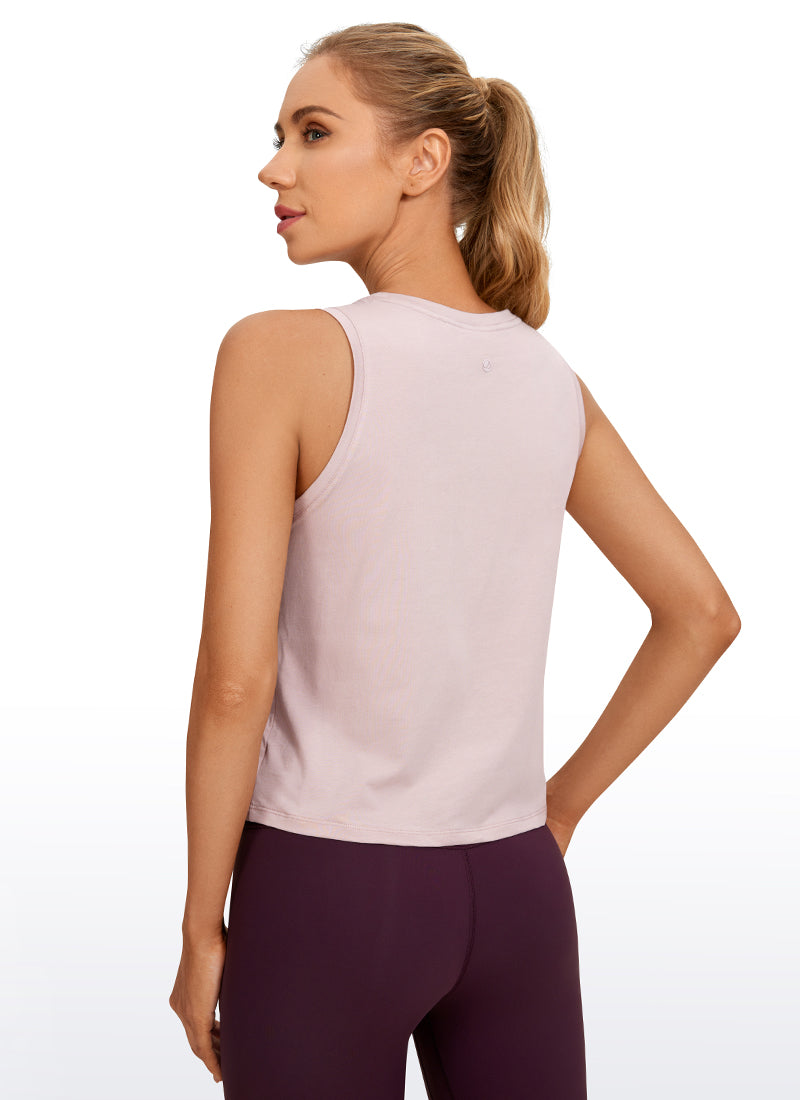 Pima Cotton Crop Round Neck Tank