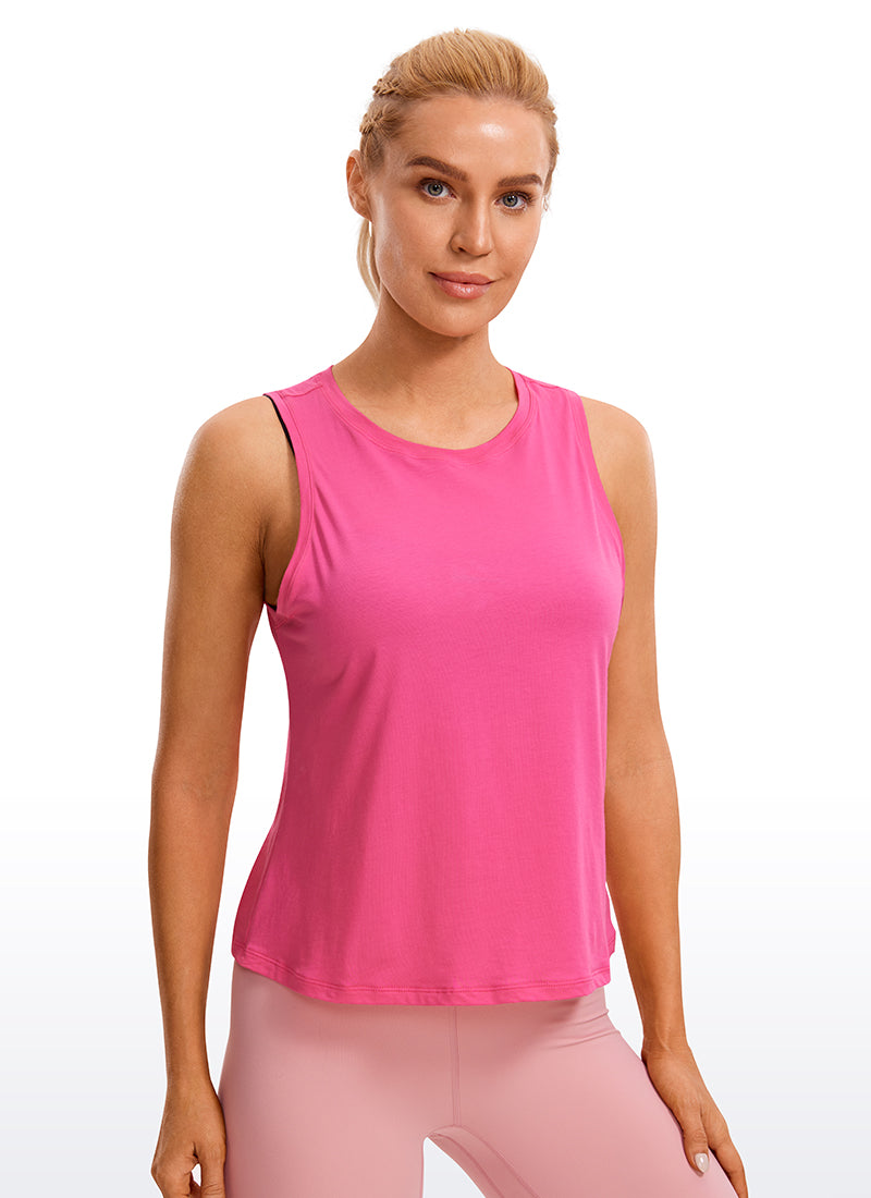 Pima Cotton Crop Round Neck Tank