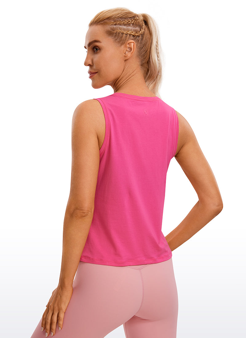 Pima Cotton Crop Round Neck Tank