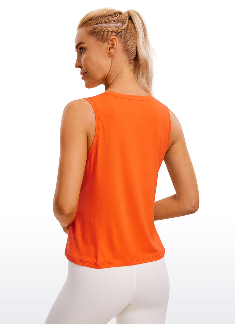 Pima Cotton Crop Round Neck Tank