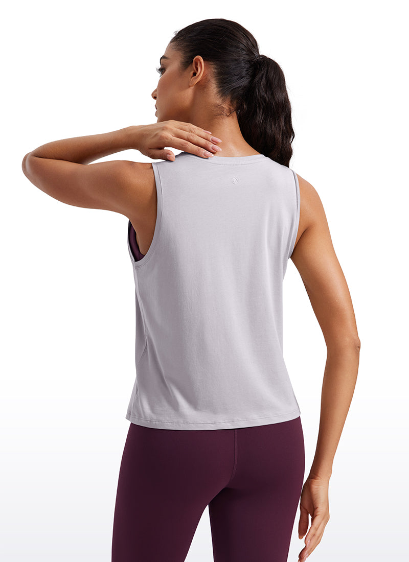 Pima Cotton Crop Round Neck Tank