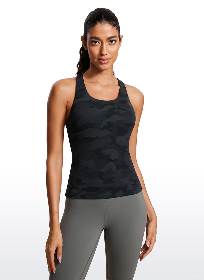 Butterluxe Waist Length Built in Bra Tank