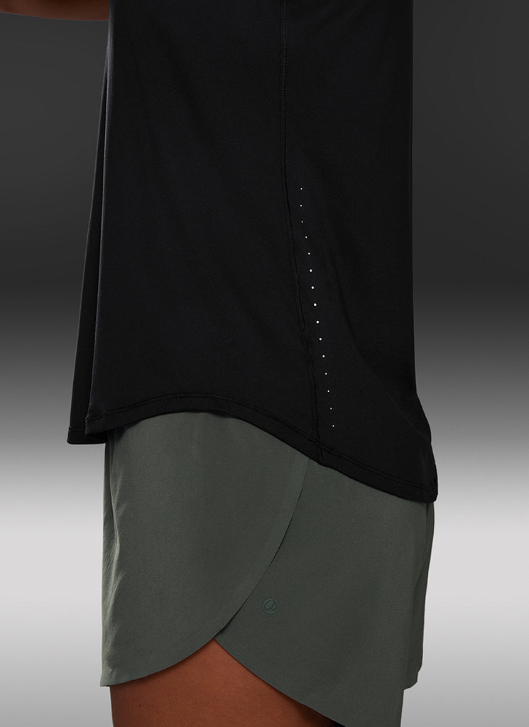 CRZ YOGA Women's Running Relaxed Fit Ultralight Tank Top Racerback Black