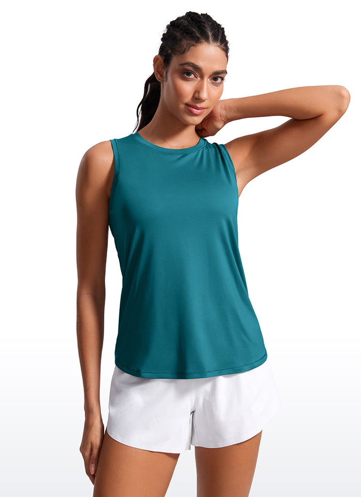 CRZ YOGA Women's Running Relaxed Fit Ultralight Tank Top Racerback Tropical Mint Green
