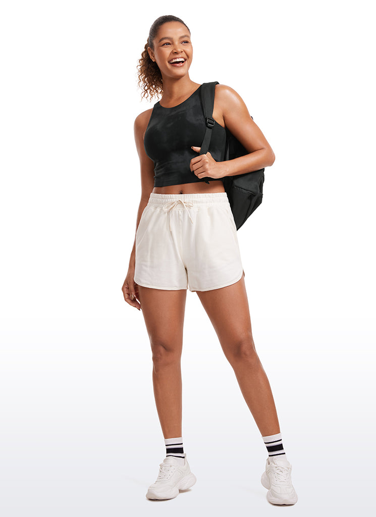 CRZ YOGA Women's Yoga Tight Fit ButterluxeTank Tops Racerback Cropped Pure Blue