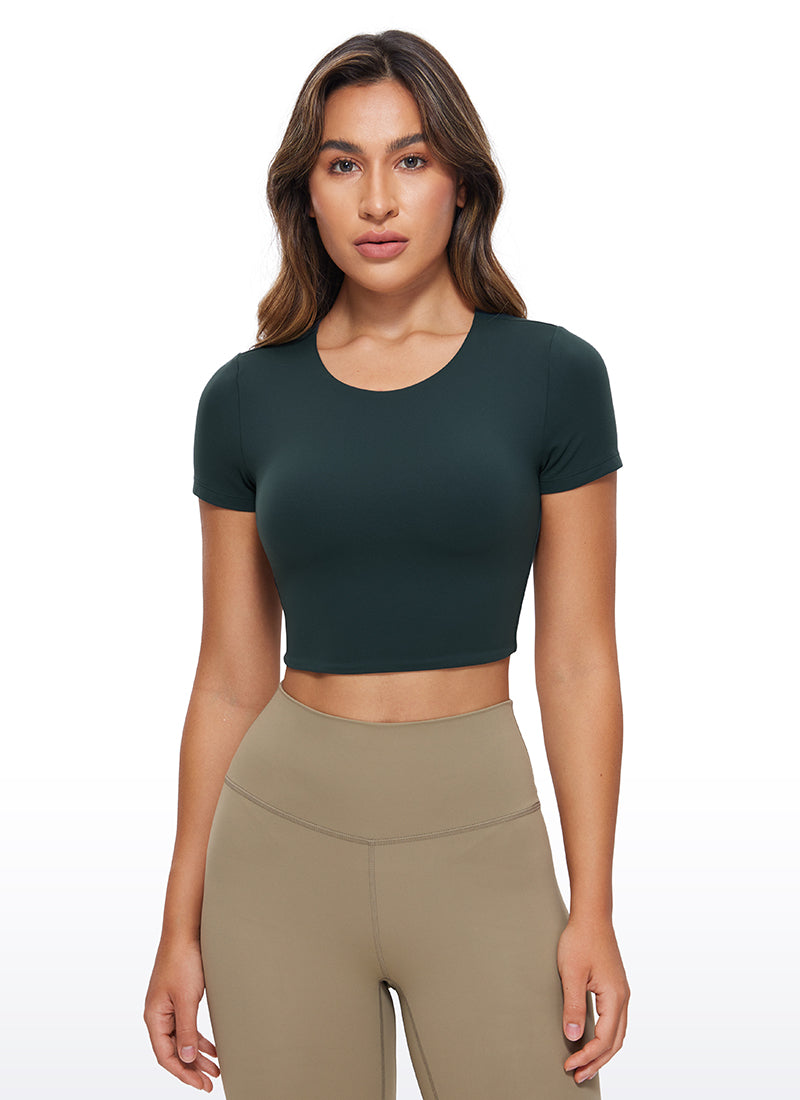 Butterluxe Double Lined Cropped Short Sleeves