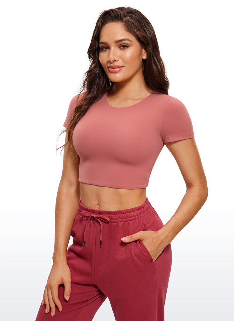 Butterluxe Double Lined Cropped Short Sleeves