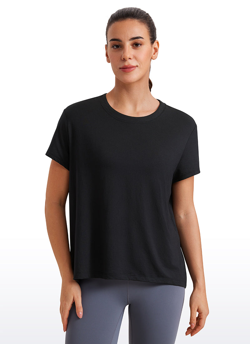 Flowy Yoga Short Sleeves Crew Neck