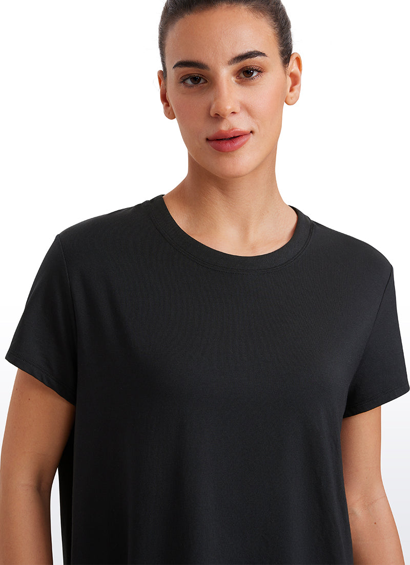 Flowy Yoga Short Sleeves Crew Neck