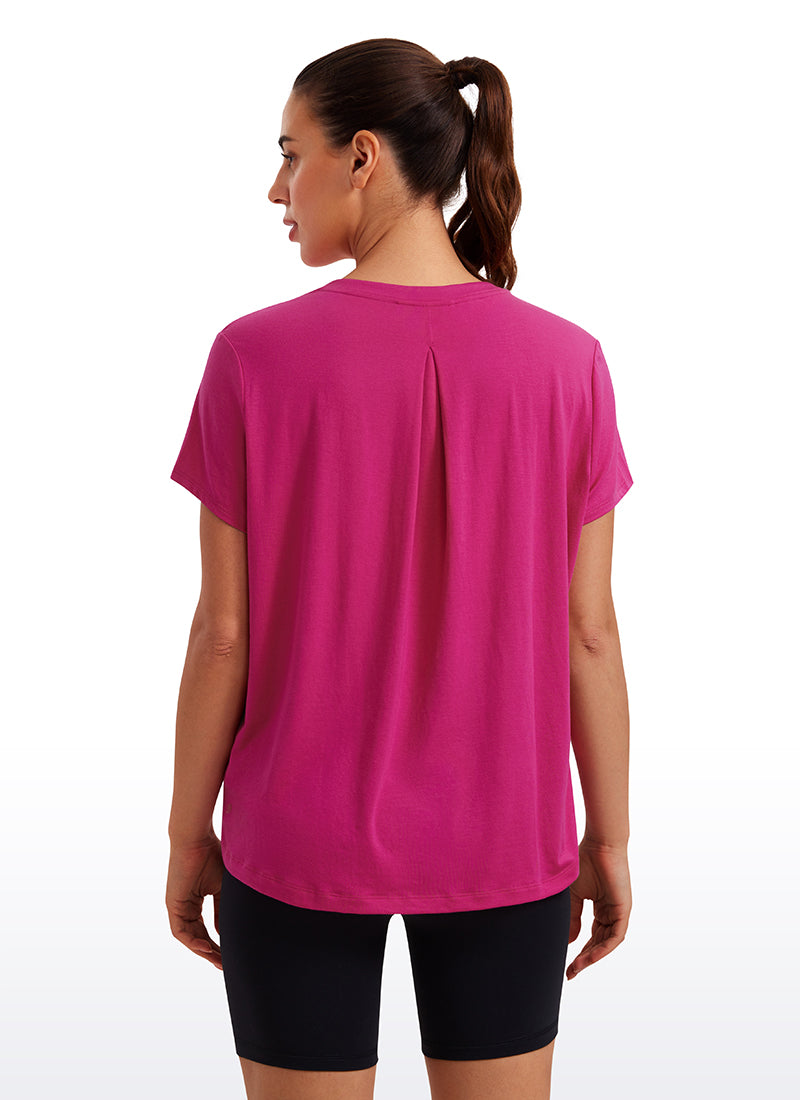 Flowy Yoga Short Sleeves Crew Neck