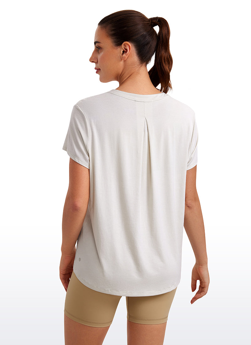 Flowy Yoga Short Sleeves Crew Neck