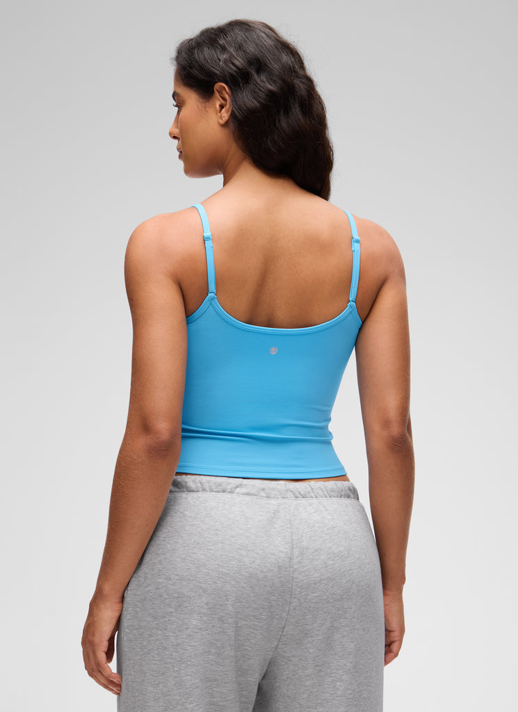 CRZ YOGA Women's Butterluxe Casual Scoop Neck U Back Double Lined Tank Elfin Purple