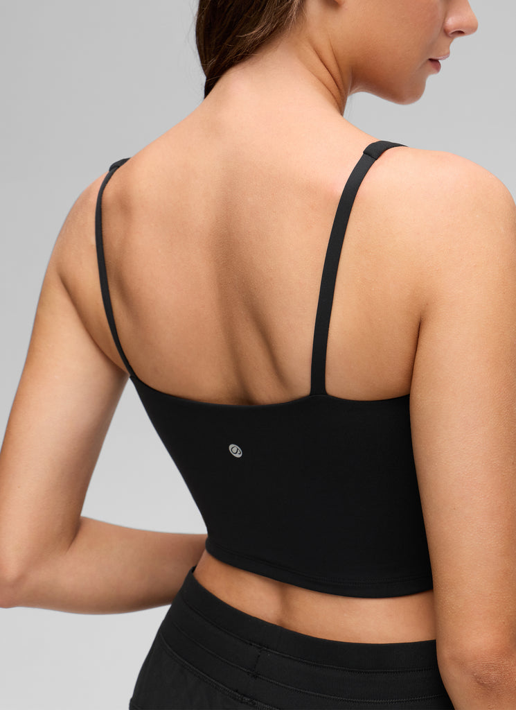 CRZ YOGA Women's Butterluxe Soft Square Neck Crop Double Lined Tank Mojave Tan