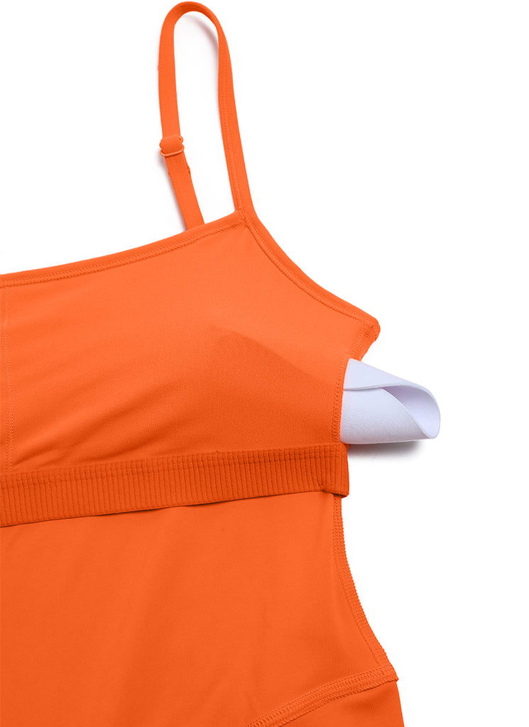 CRZ YOGA Women's Yoga Tight Fit Romper Shorts Bodysuit Jumpsuits White Apricot