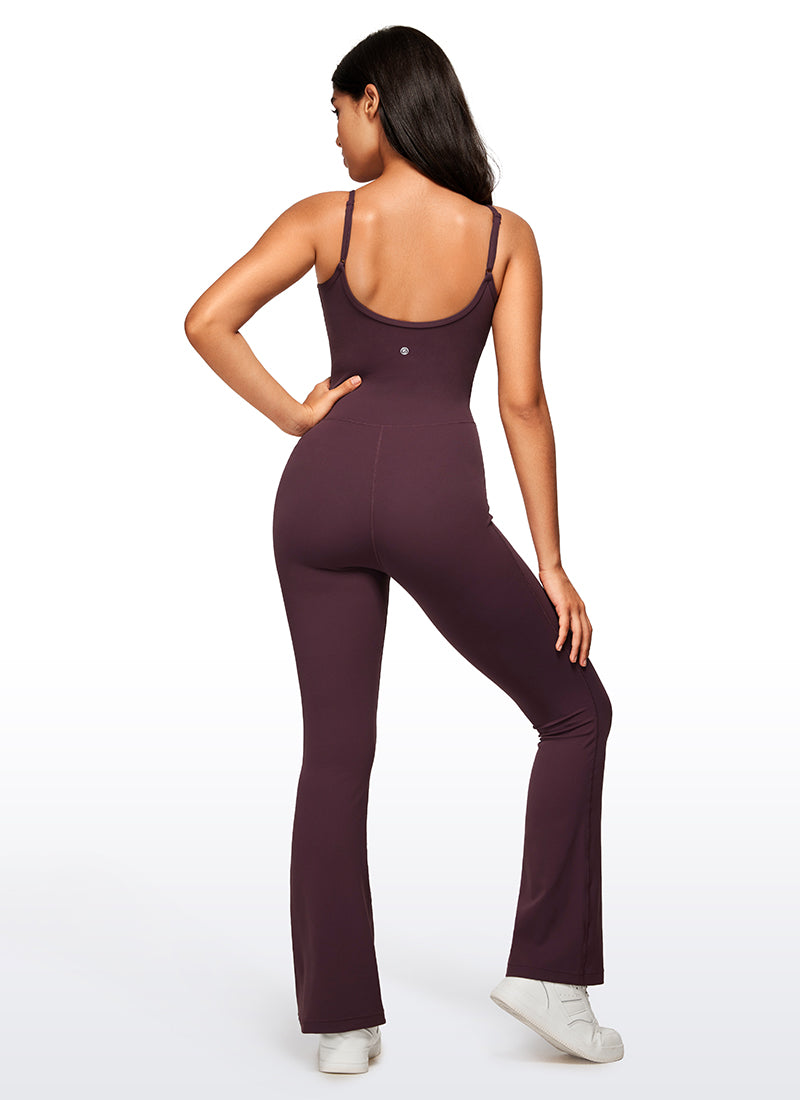 Butterluxe Flare Jumpsuits Build-in Bra Bodysuits 30''