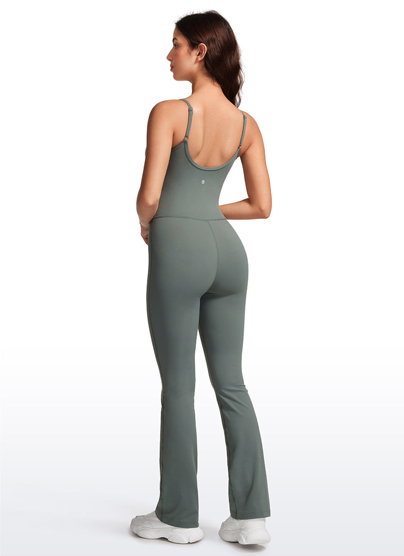 Butterluxe Flare Jumpsuits Build-in Bra Bodysuits 30''