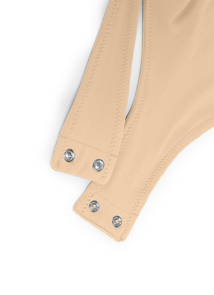 CRZ YOGA Women's Yoga Tight Fit Scoop Neck Short Sleeves Bodysuits Dark Red