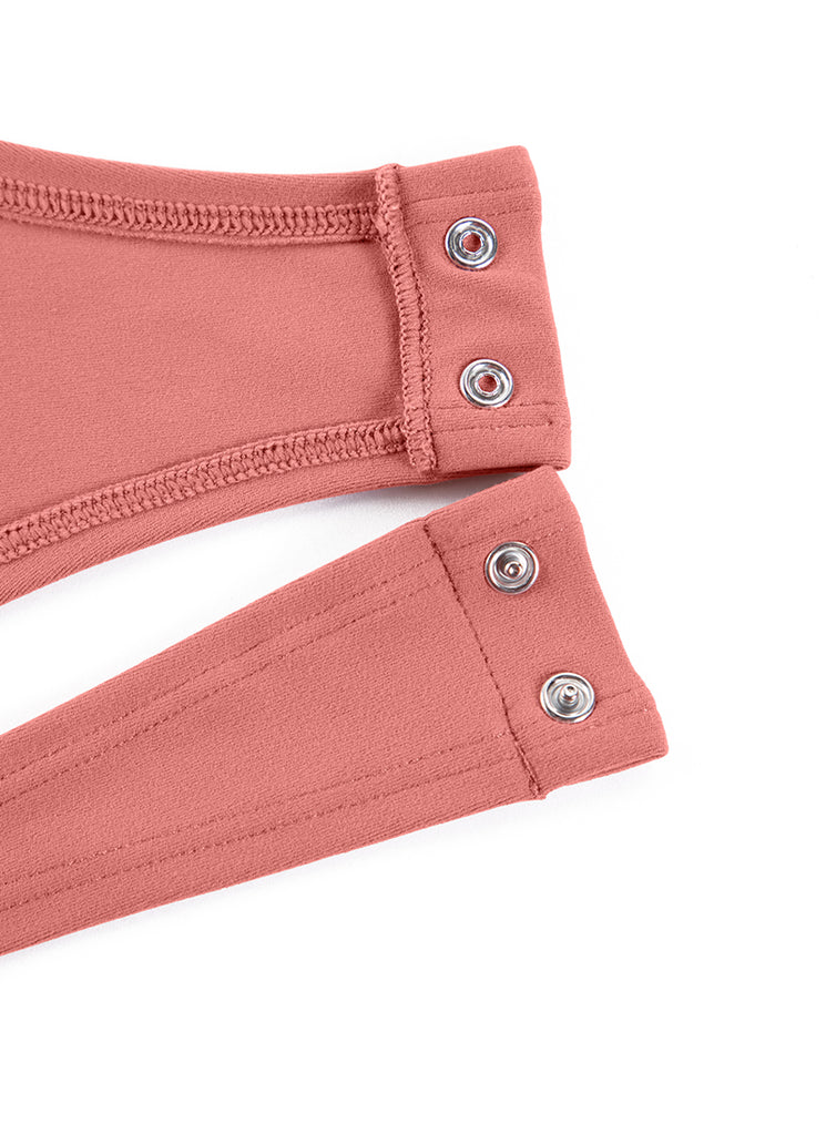 CRZ YOGA Women's Yoga Tight Fit Crew Neck Long Sleeves Bodysuits Hibiscus Purple