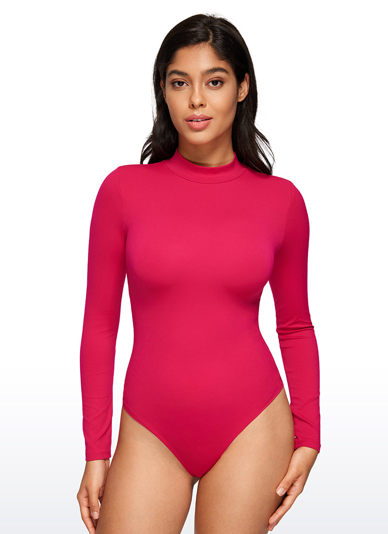 Butterluxe Mock Turtleneck Long Sleeve Bodysuits