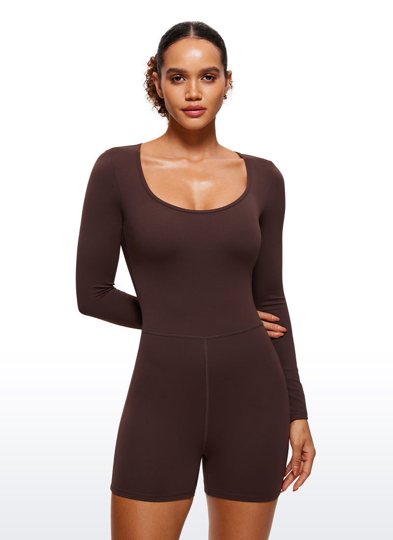 Butterluxe Long Sleeve Athletic Romper 4''