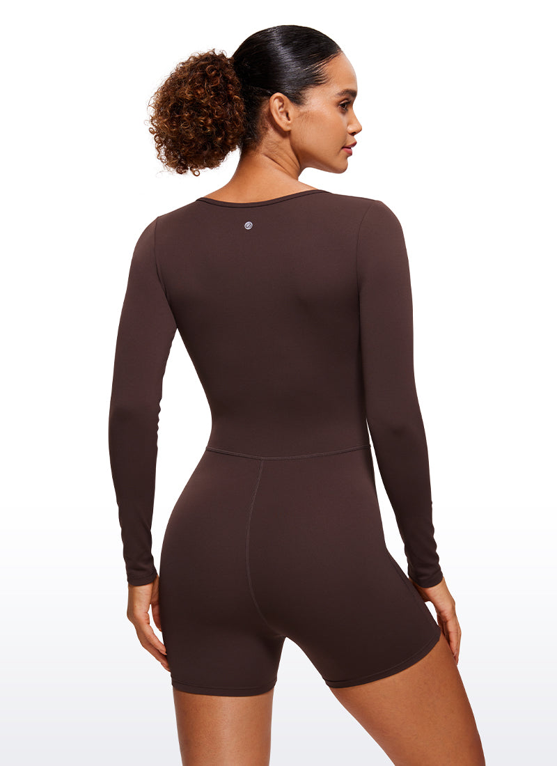 Butterluxe Long Sleeve Athletic Romper 4''