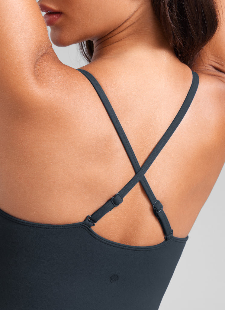 CRZ YOGA Butterluxe Spaghetti Strap Athletic Casual Tennis Dresses True Navy