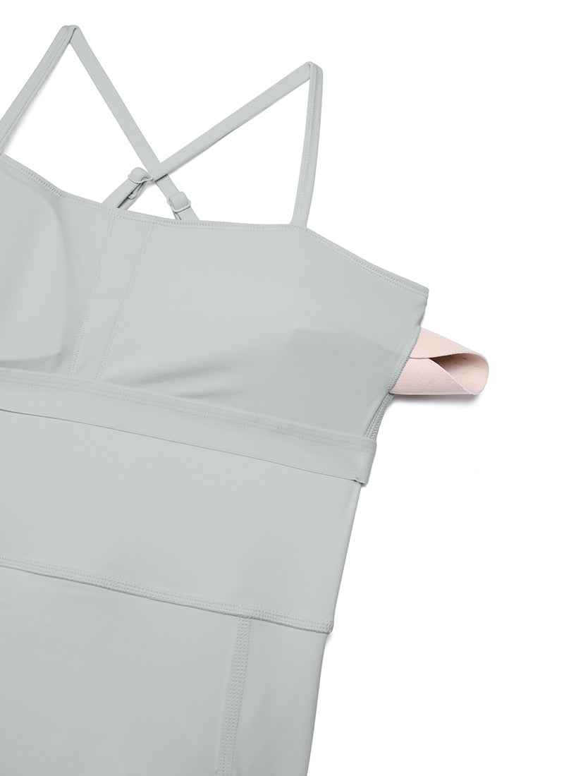 CRZ YOGA Butterluxe Spaghetti Strap Athletic Casual Tennis Dresses Sterling @model_info:Sara