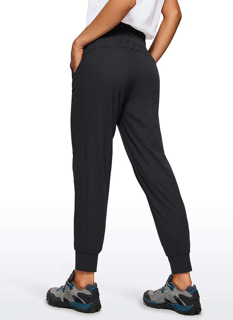 CRZ YOGA Women's Hiking Casual Relaxed Fit Ripstop Jogger Pockets 28'' Black