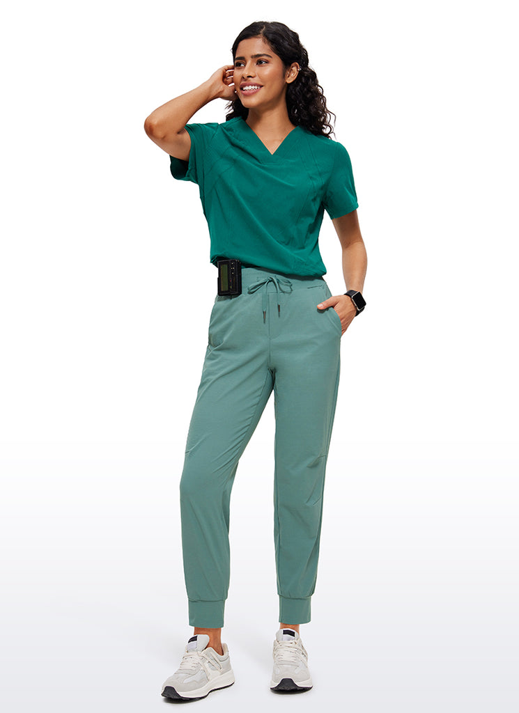 CRZ YOGA Women's Hiking Casual Relaxed Fit Ripstop Jogger Pockets 28'' Lunar Rock