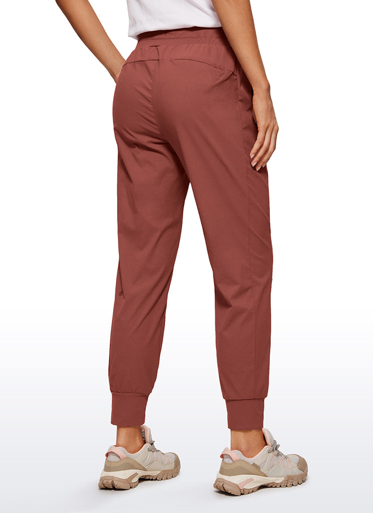 CRZ YOGA Women's Hiking Casual Relaxed Fit Ripstop Jogger Pockets 28'' Chestnut Purple