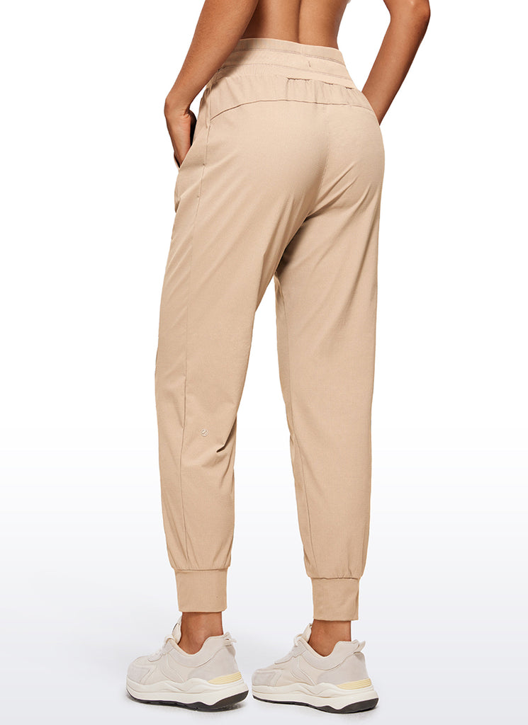 CRZ YOGA Women's Hiking Casual Relaxed Fit Ripstop Jogger Pockets 28'' The Cognac Brown