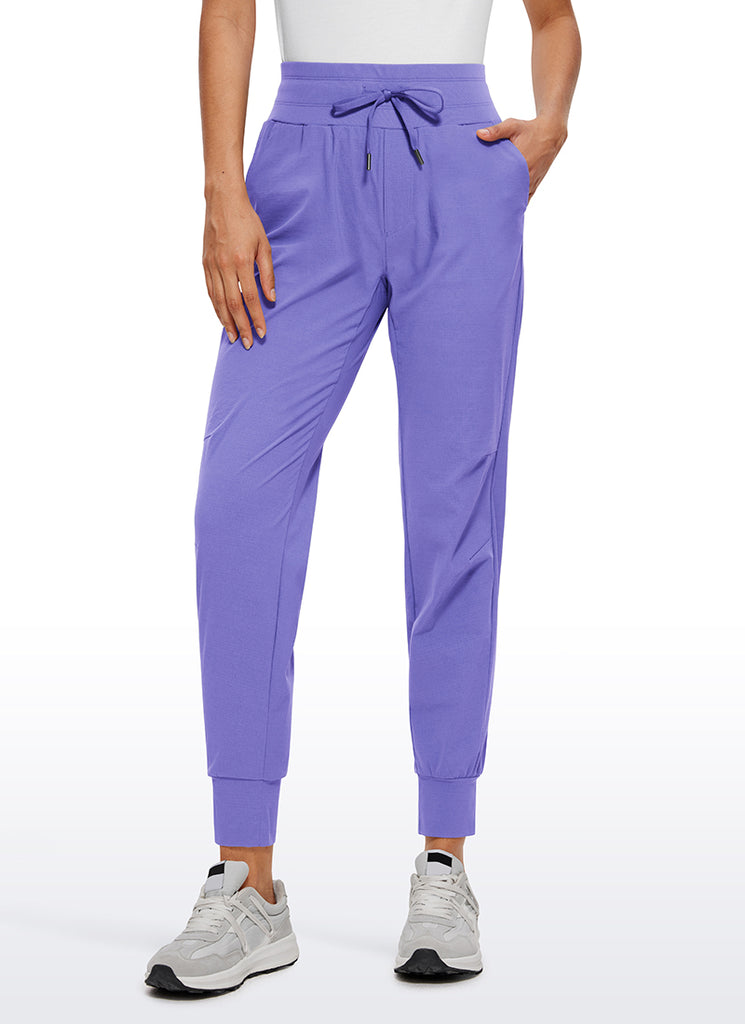 CRZ YOGA Women's Hiking Casual Relaxed Fit Ripstop Jogger Pockets 28'' Raw Linen