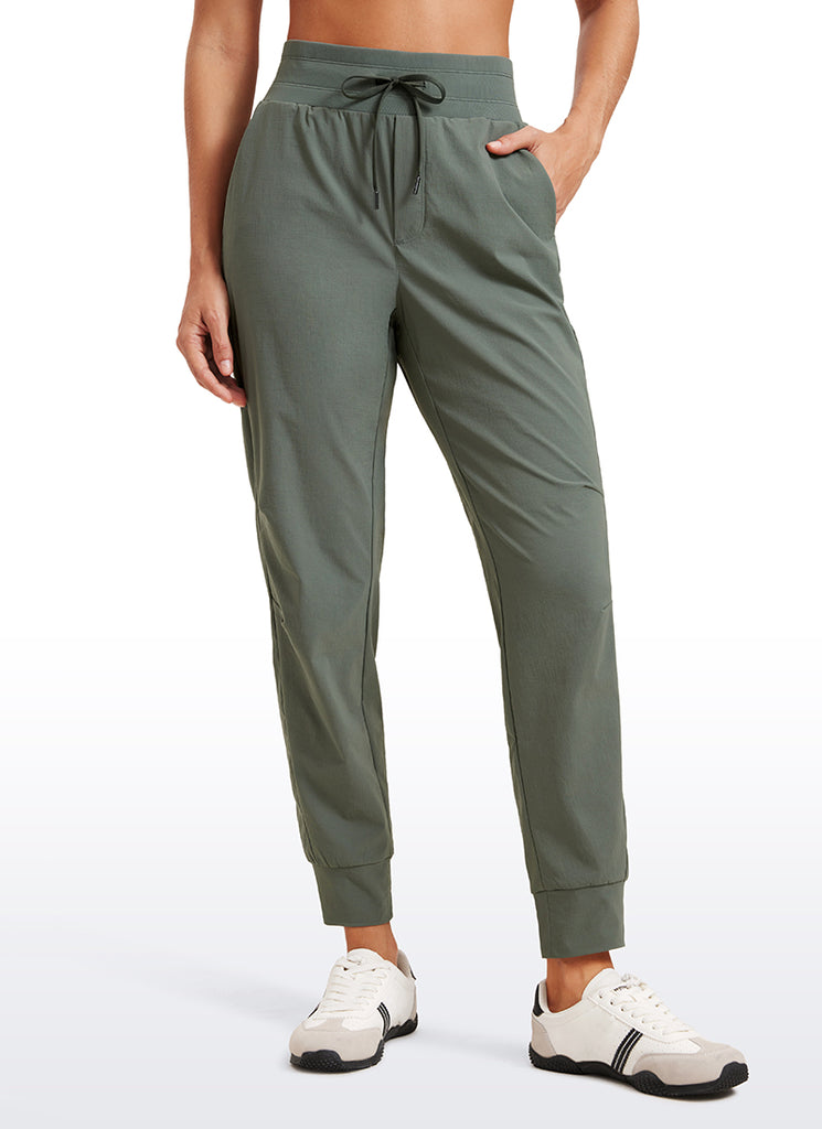 CRZ YOGA Women's Hiking Casual Relaxed Fit Ripstop Jogger Pockets 28'' Nubei blue