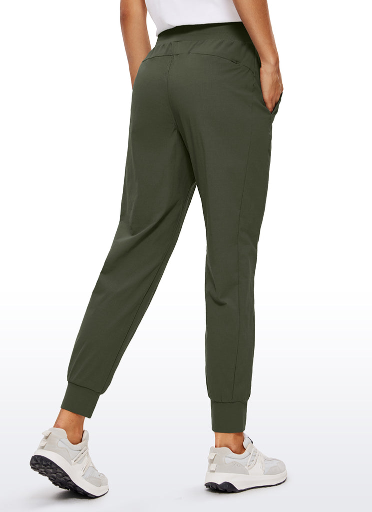 CRZ YOGA Women's Hiking Casual Relaxed Fit Ripstop Jogger Pockets 28'' Red Merlot