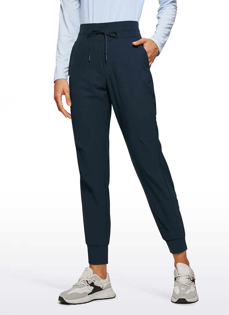 CRZ YOGA Women's Hiking Casual Relaxed Fit Ripstop Jogger Pockets 28'' Mountain Green