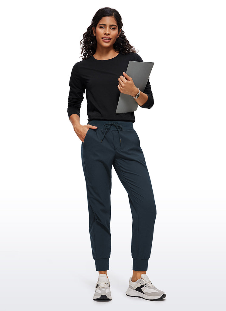 CRZ YOGA Women's Hiking Casual Relaxed Fit Ripstop Jogger Pockets 28'' True Navy