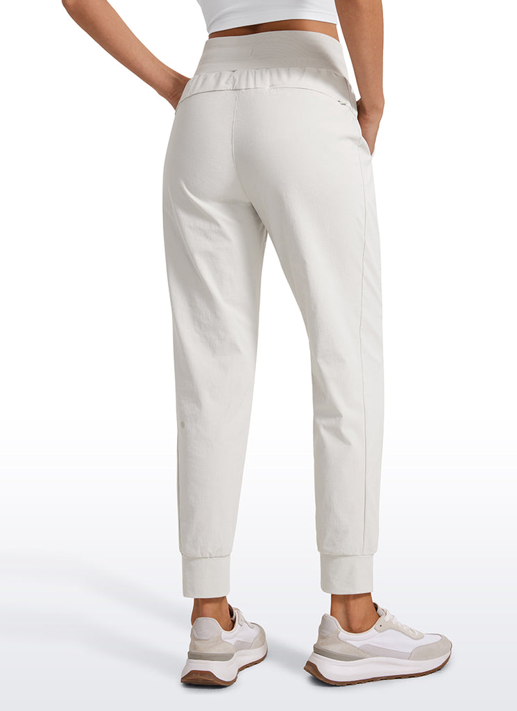 CRZ YOGA Women's Hiking Casual Relaxed Fit Ripstop Jogger Pockets 28'' Sparkle Blue